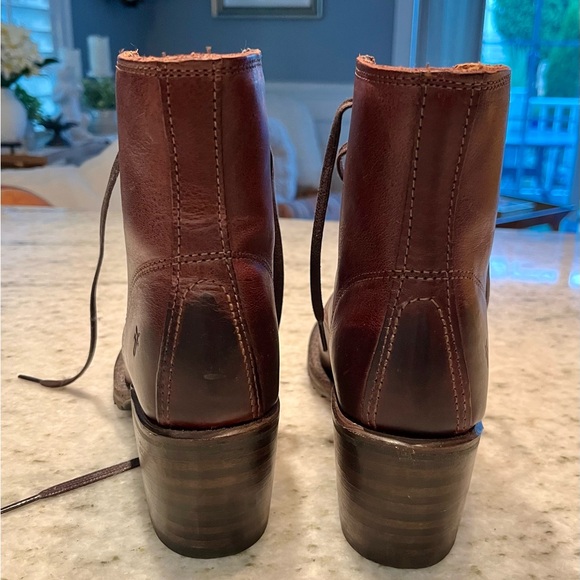 Frye Sabrina 6g Oxblood ankle boots NEW - Picture 5 of 8